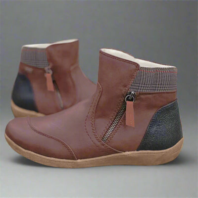 Valeska | Premium Wasserdichte Lederstiefel mit Fußstütze