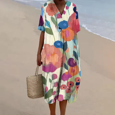 Emma – Casual A-Line Linen Dress