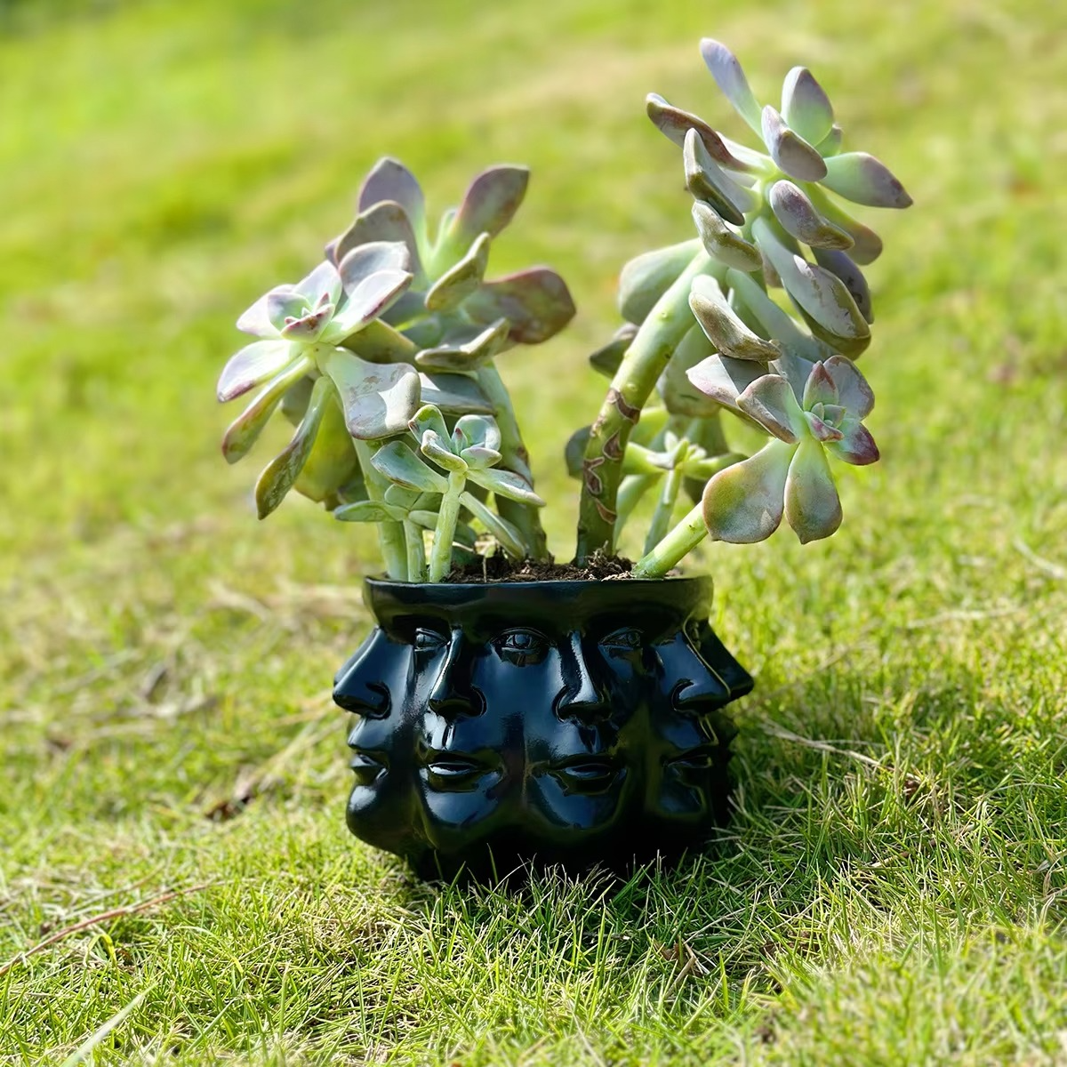 ArtFace 3D Keramische Pflanzenkasse – Modernes Gesichtsdesign Topf