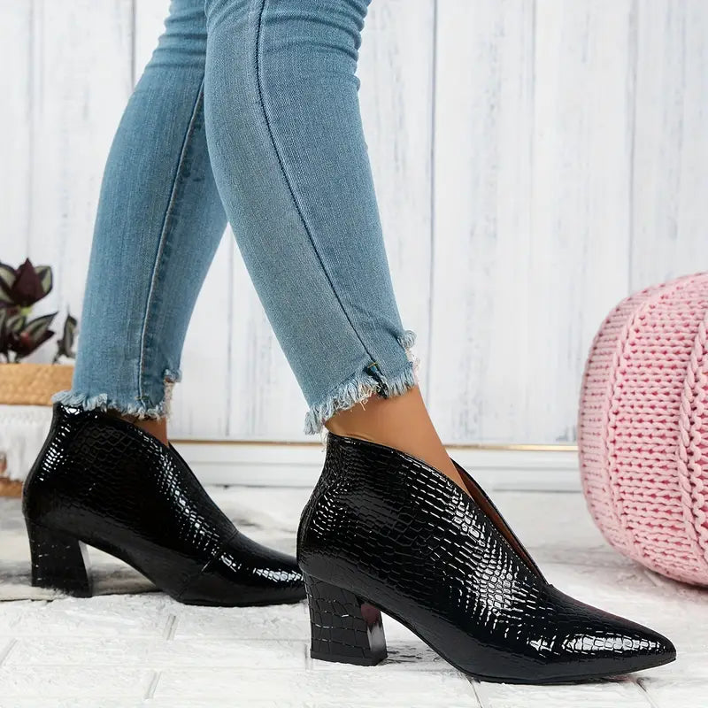 CityBelle Damen Slipper Stiefel – Elegante Ankle Boots für den Alltag