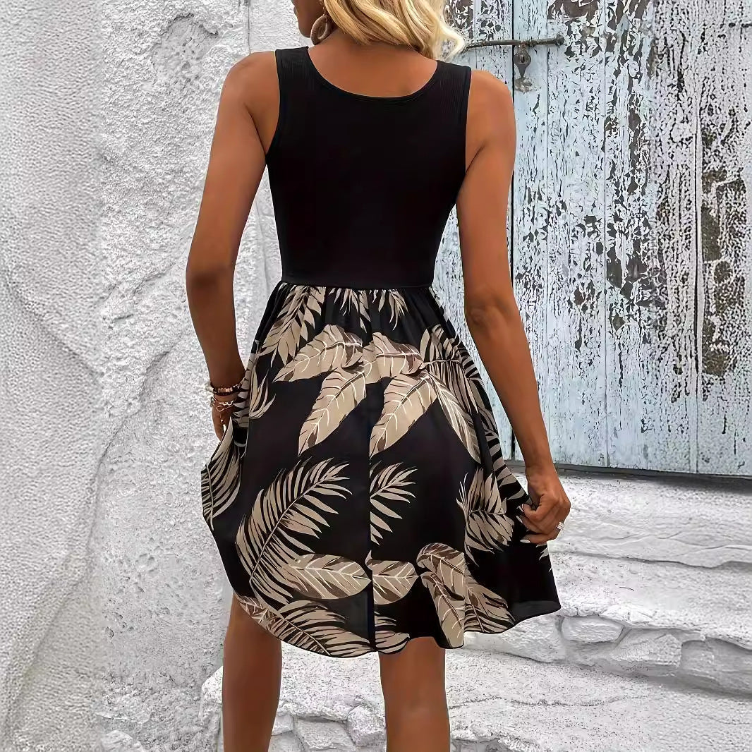 Hannah – Tropisches Druckkleid mit Spitze