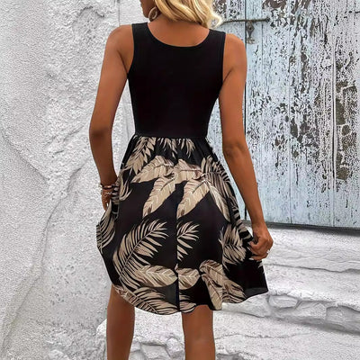 Hannah – Tropisches Druckkleid mit Spitze