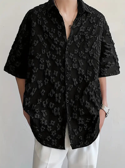 Simon - Freizeithemd mit Blumendruck für Herren