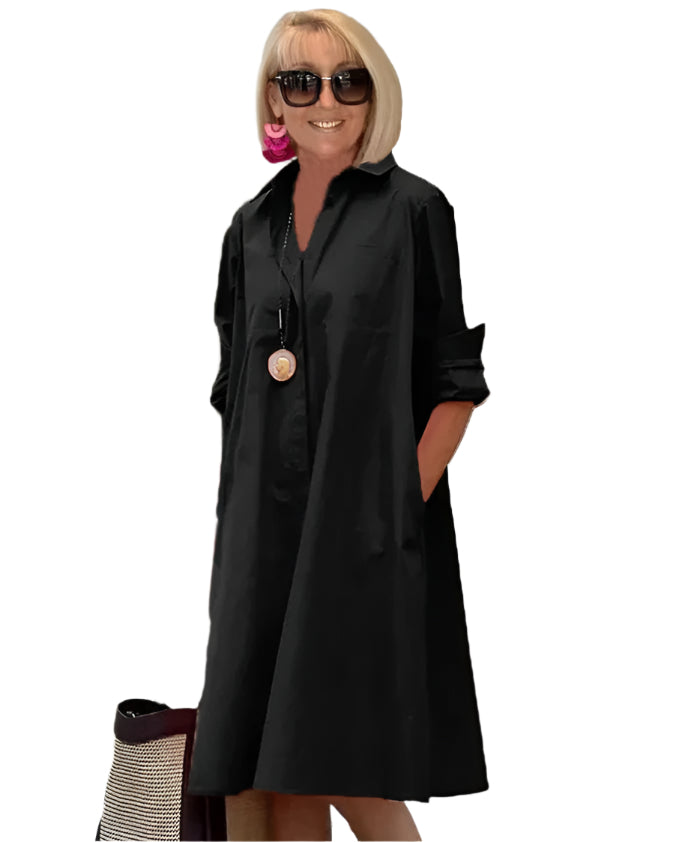 ÉlanChic elegante Hemdkleid für Frauen mit raffiniertem Stil