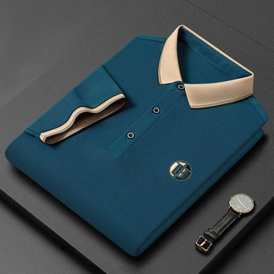 Garry – Besticktes T-Shirt mit Strasssteinen und Piqué-Kragen