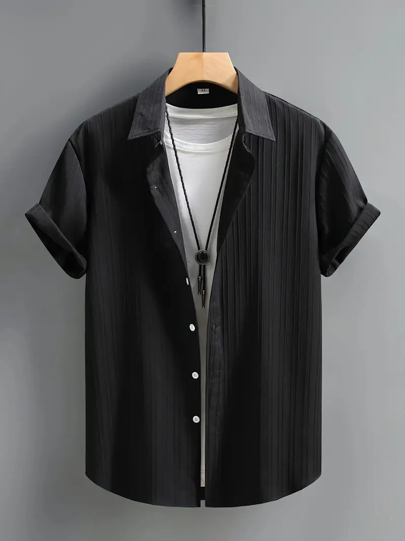 Clarence - Klassisches kurzärmeliges Hemd mit Knopfleiste für Männer