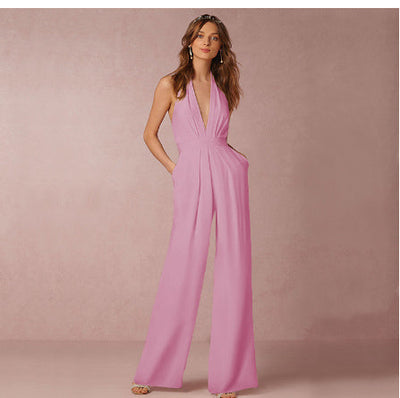 Sophie – Ärmelloser Jumpsuit mit Halterneck
