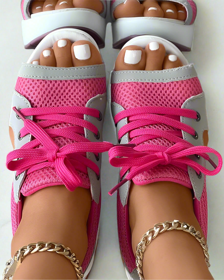 Damen Sommer Sandalen mit Plateausohle