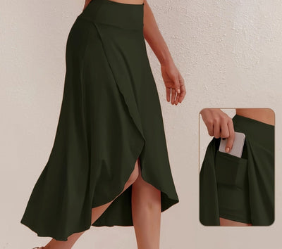 Sportlicher Damenrock mit hohem Bund & Asymmetrischem Schnitt – Alexia