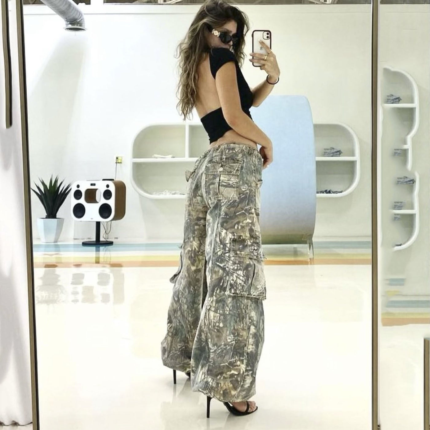 Grace – Lässige Camouflage-Cargohose für Damen