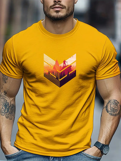 Maynard - Herren Casual Rundhals-Shirt