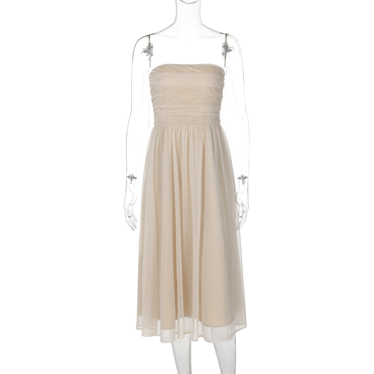 Amelia – Elegantes Damenkleid mit Pailletten und Doppellagigem Design