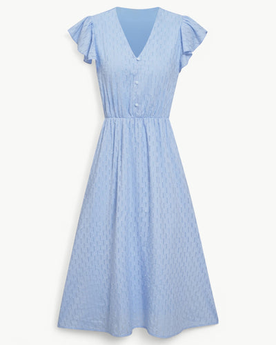 Noa-Liv | Elegantes Midikleid mit Flügelärmeln