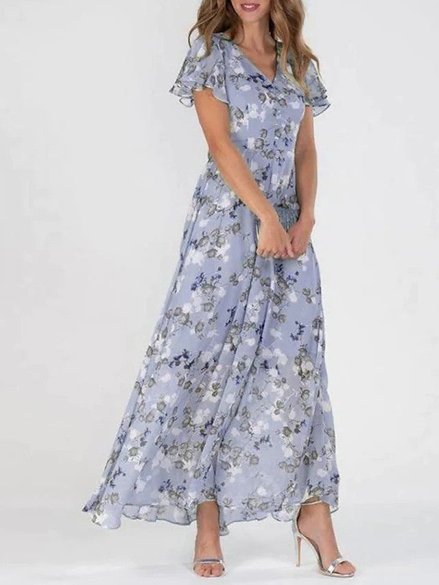Joan – Modisches Damenkleid mit Taillierung und Print