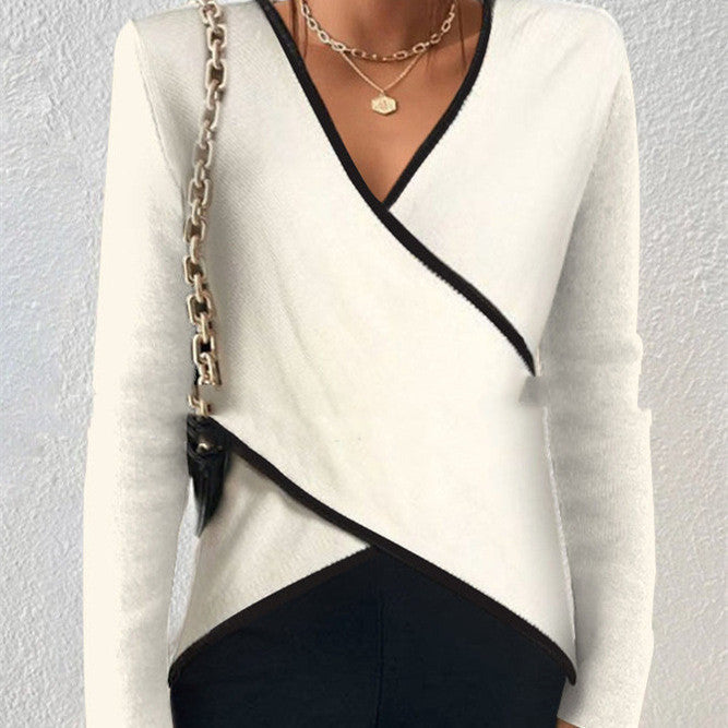 Emily – Kurzarmshirt mit Kreuzstreifenmuster