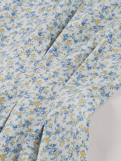 Elegantes Sommerkleid – Ärmelloses A-Linien-Midikleid mit Blumenmuster