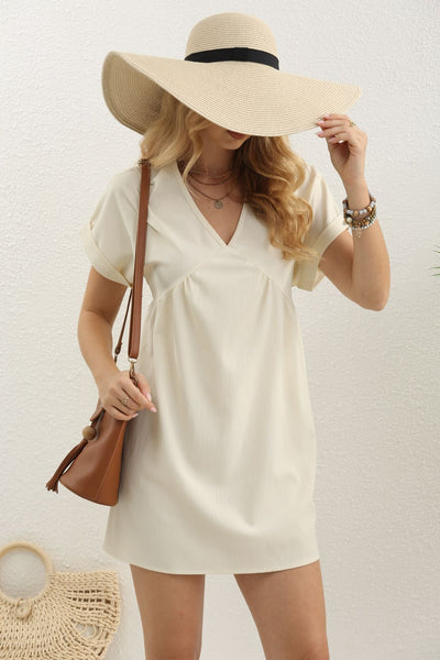 Claire – Lässiges Damenkleid mit V-Ausschnitt