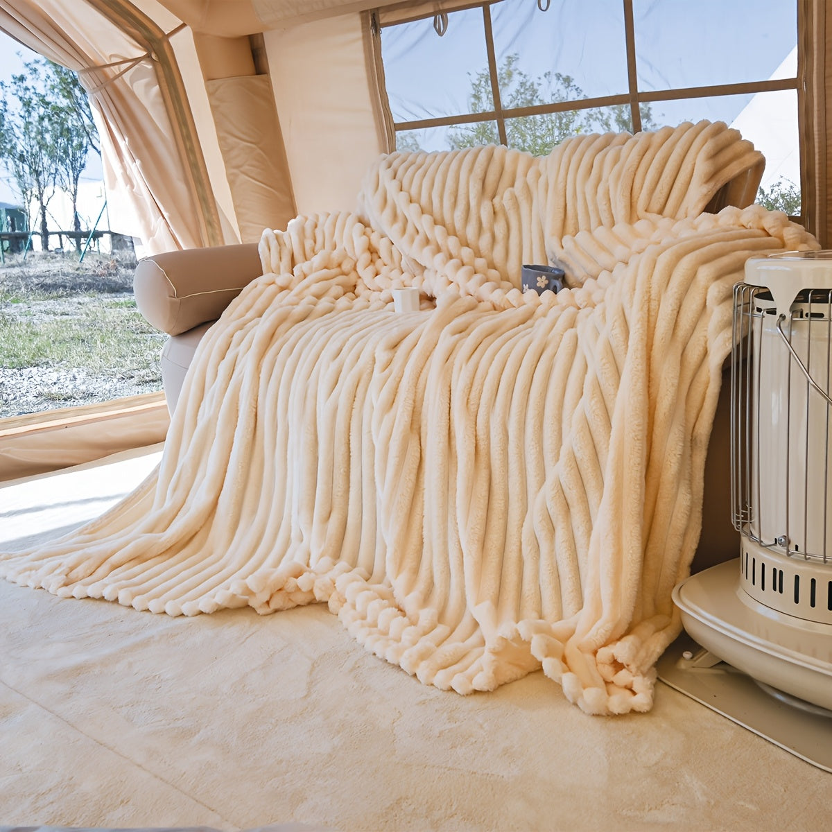 Vielseitige Kunstkaninchenfelldecke