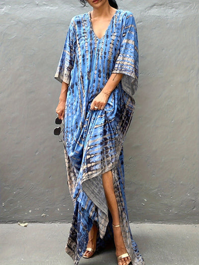 Schwarzes maxi-kaftan kleid - Lisa