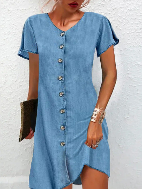 Noa - Kurzes Hemdblusenkleid aus Denim mit Stil und Komfort