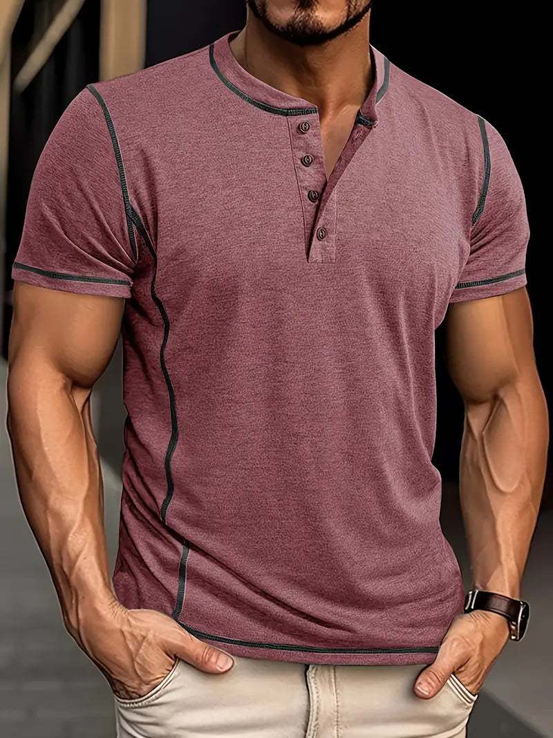 Orazio - Kurzarm T Hemd Mit Knopf