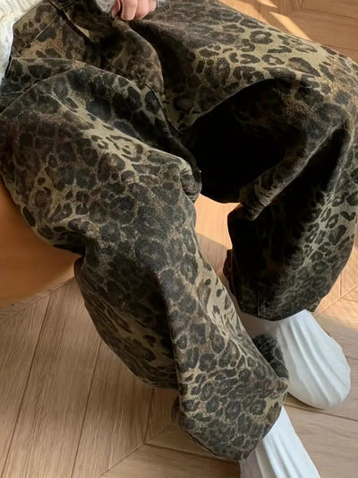 Roger - Jeanshose mit Leopardenmuster für Herren