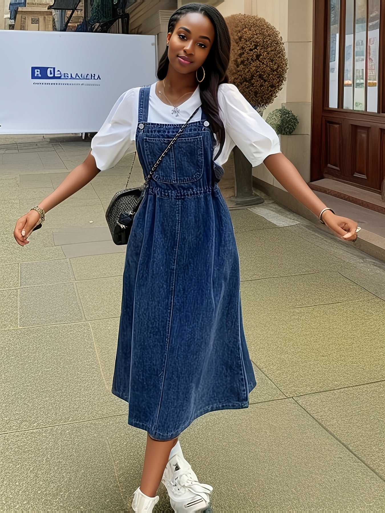 Solene | Elegantes und Stilvolles Denim-Maxikleid