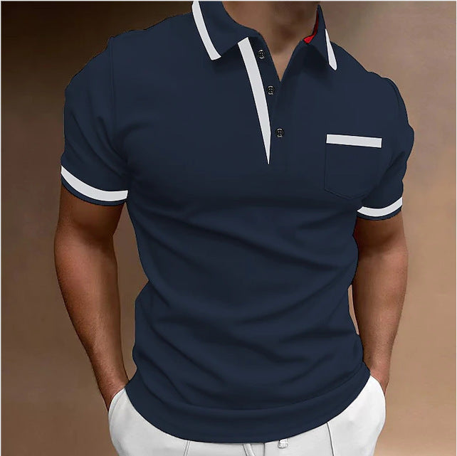 Herren Poloshirt Slim Fit mit Kontrastdetails – Freizeit & Alltag
