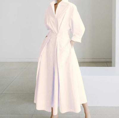 Sharon – Damen Maxikleid mit Polka-Dot-Design