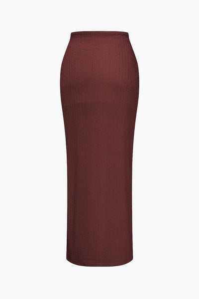 Nadine | Eleganter Twisted-Skirt-Zweiteiler mit Crop-Top