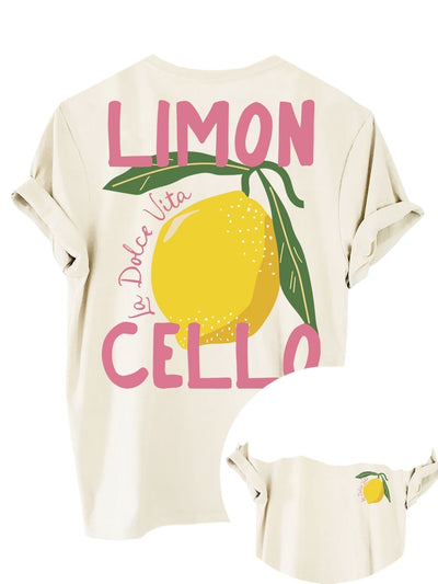 Limoncello Sommer T-Shirt mit Zitronenprint – Oversized Unisex