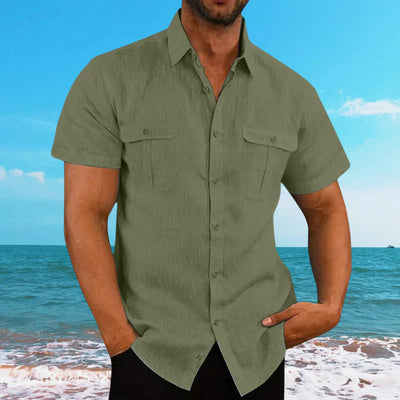 Penn - Lässiges Kurzarmhemd mit Knopfleiste für Herren