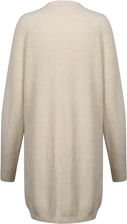 Damen Strickkleid mit Rollkragen und Oversize Passform