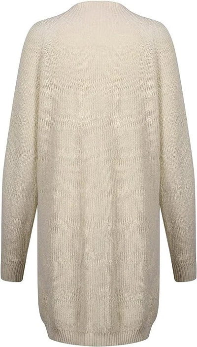 Damen Strickkleid mit Rollkragen und Oversize Passform