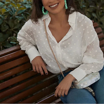 Kalina - elegante bluse mit polka dots