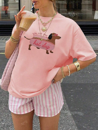 Lucia - Dackel-T-Shirt mit Druck