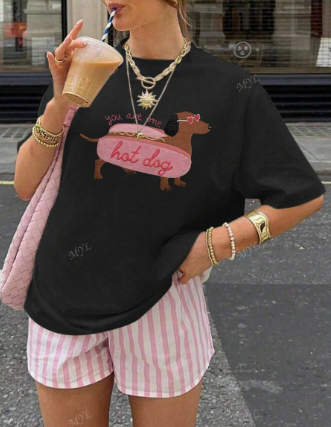 Lucia - Dackel-T-Shirt mit Druck