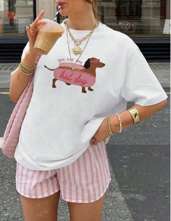 Lucia - Dackel-T-Shirt mit Druck