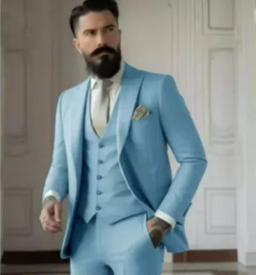 Herren Slim Fit Hochzeitsgastanzug | 3-Teilig