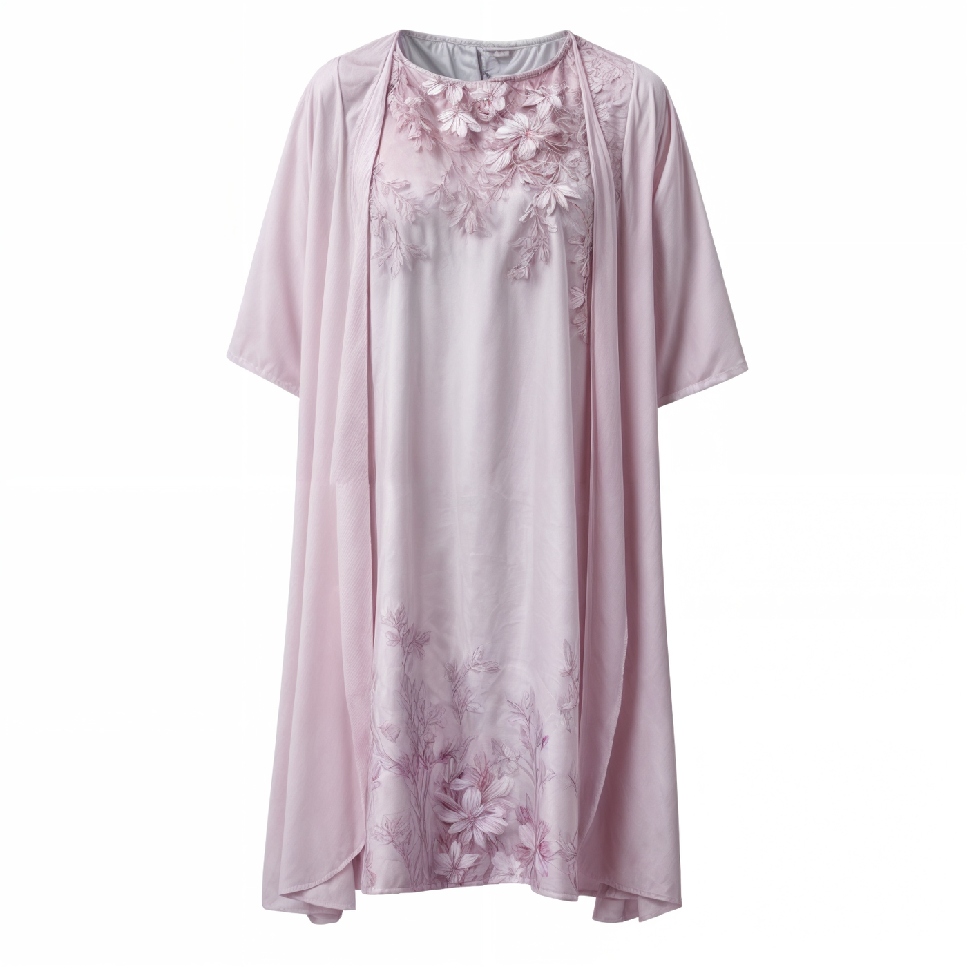 Stilvol Geblümtes A-Linien Kleid mit Weste für Damen – Miray