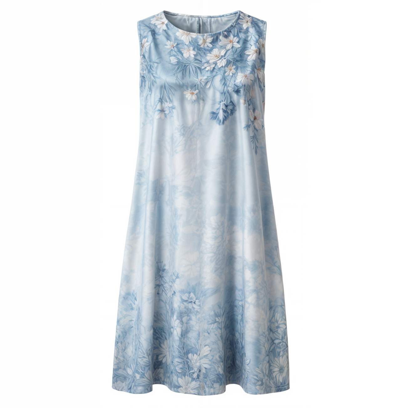 Stilvol Geblümtes A-Linien Kleid mit Weste für Damen – Miray