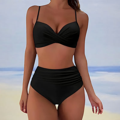 Trendiger High-Waist-Bikini mit bequemer Passform – Eula