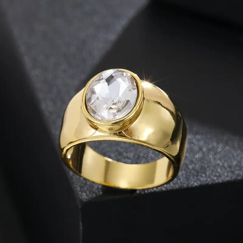 Weißer Brillant Vintage Gold Ring
