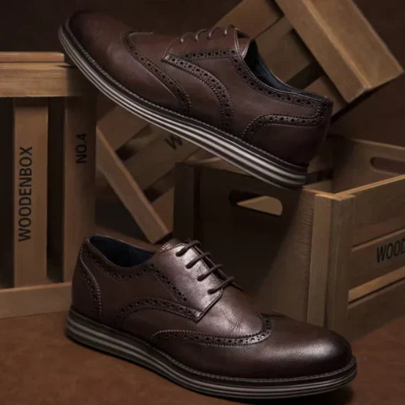 Dennis - Vegane Lederschuhe mit Wingtip-Sohle für Männer