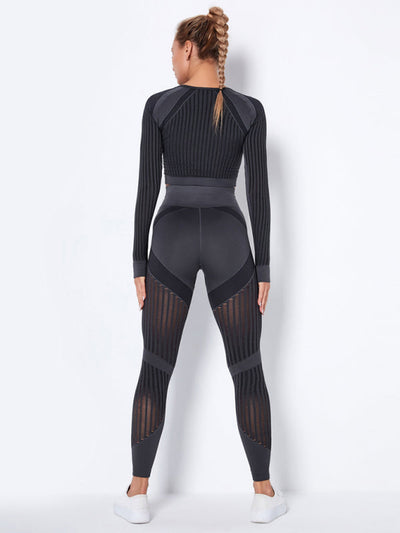 Lea | Nahtloses 2-teiliges Sportset mit Struktur-Design