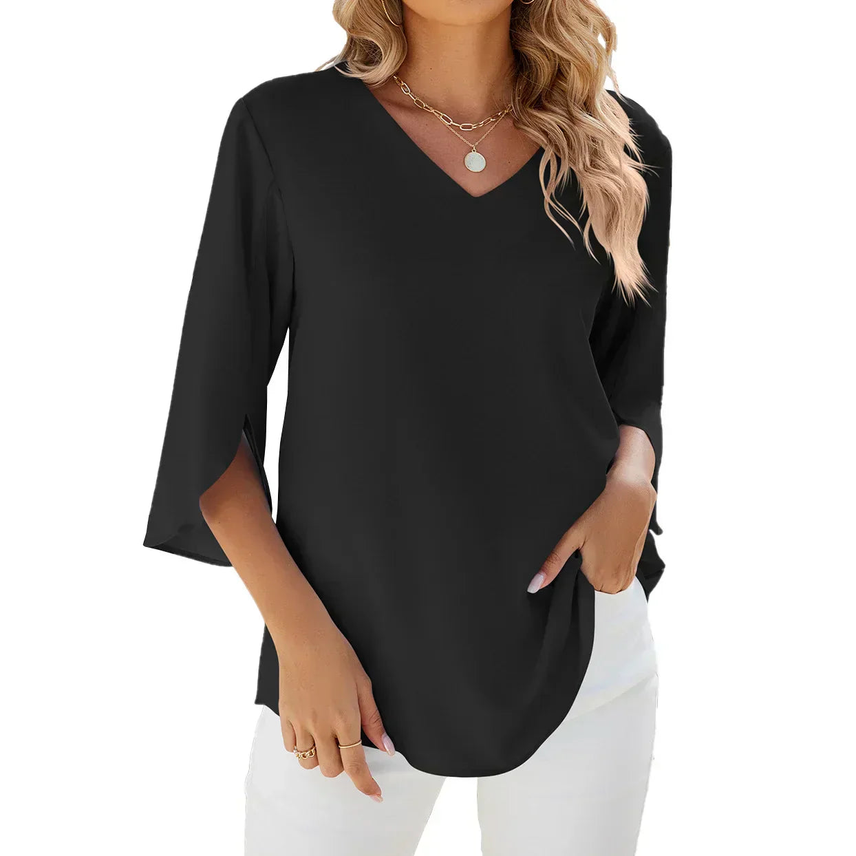 Cara™ | Bluse mit V-Ausschnitt