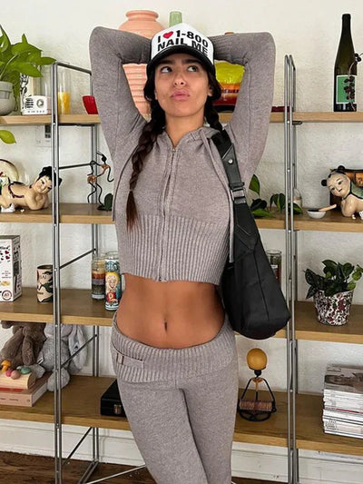 Anka - bequemer gestrickter 2-teiliger trainingsanzug