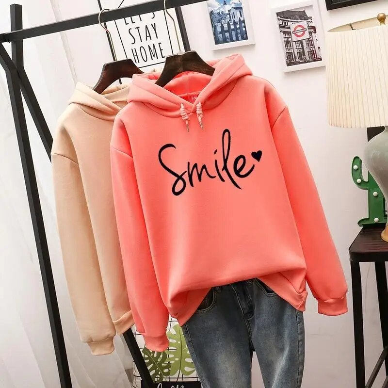 Damen Kapuzenpullover mit Smile