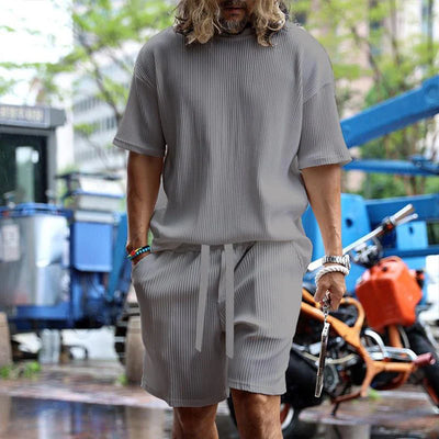 Horace - Herren-Set aus Rundhalshemd und Shorts