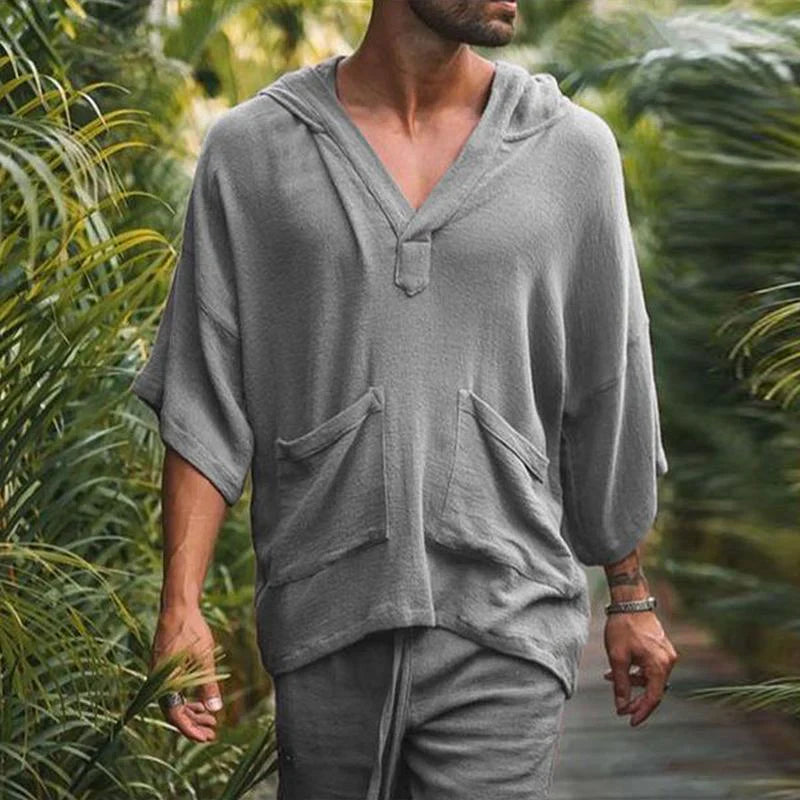 Harland - Baumwoll-Kapuzenpullover und Shorts für Männer